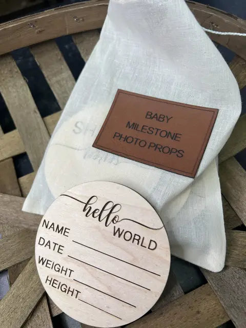 Baby Milestone Wood Photo Props