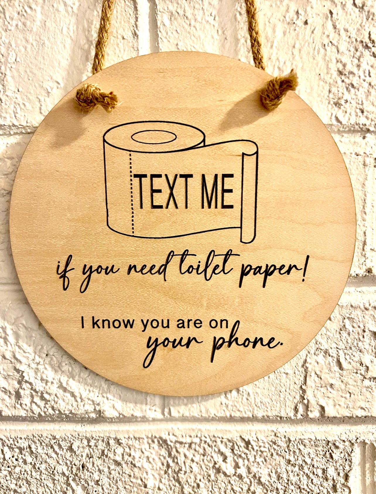 Novelty Bathroom Sign - Text Me