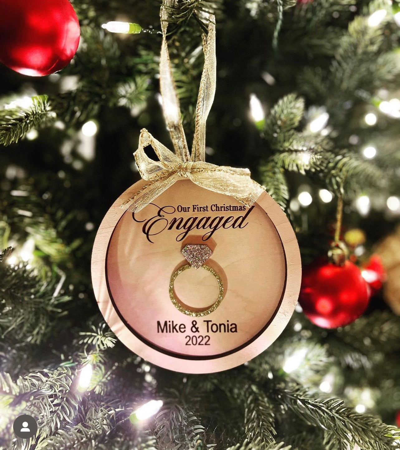 Milestone Ornament - First Christmas Engaged