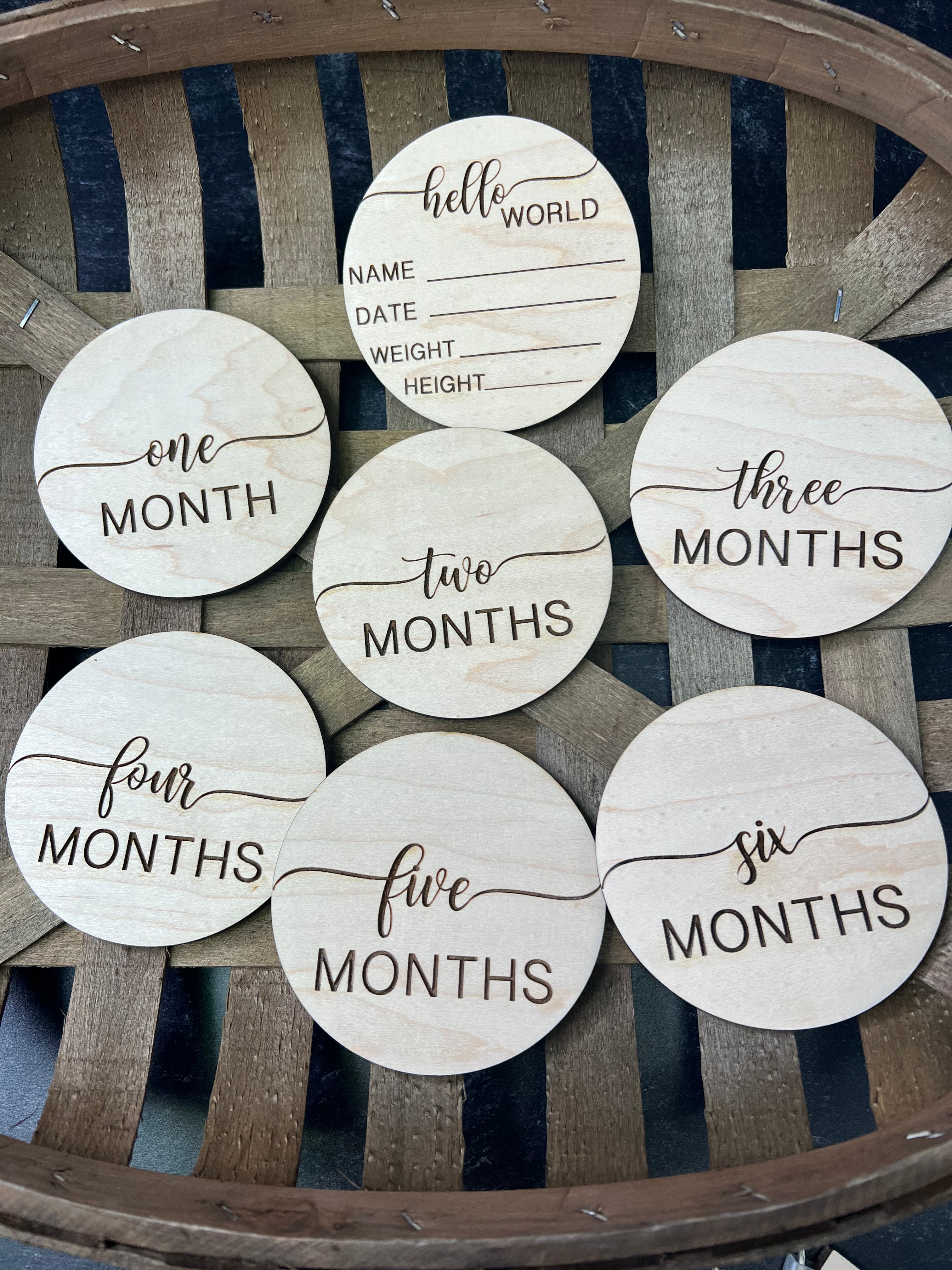 Baby/Nursery Milestone Photo Props