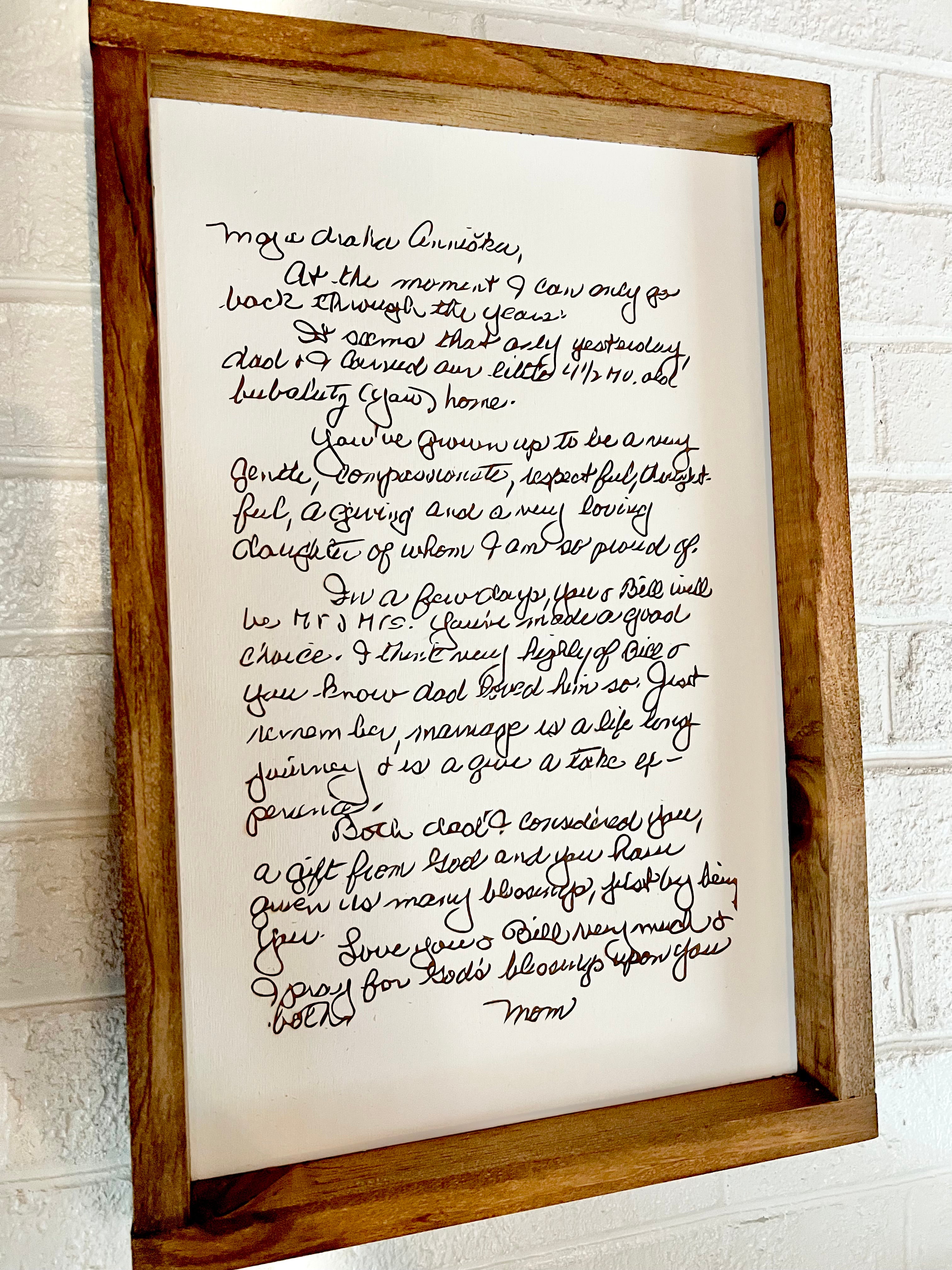 Etched memory farmhouse sign 12"x18"