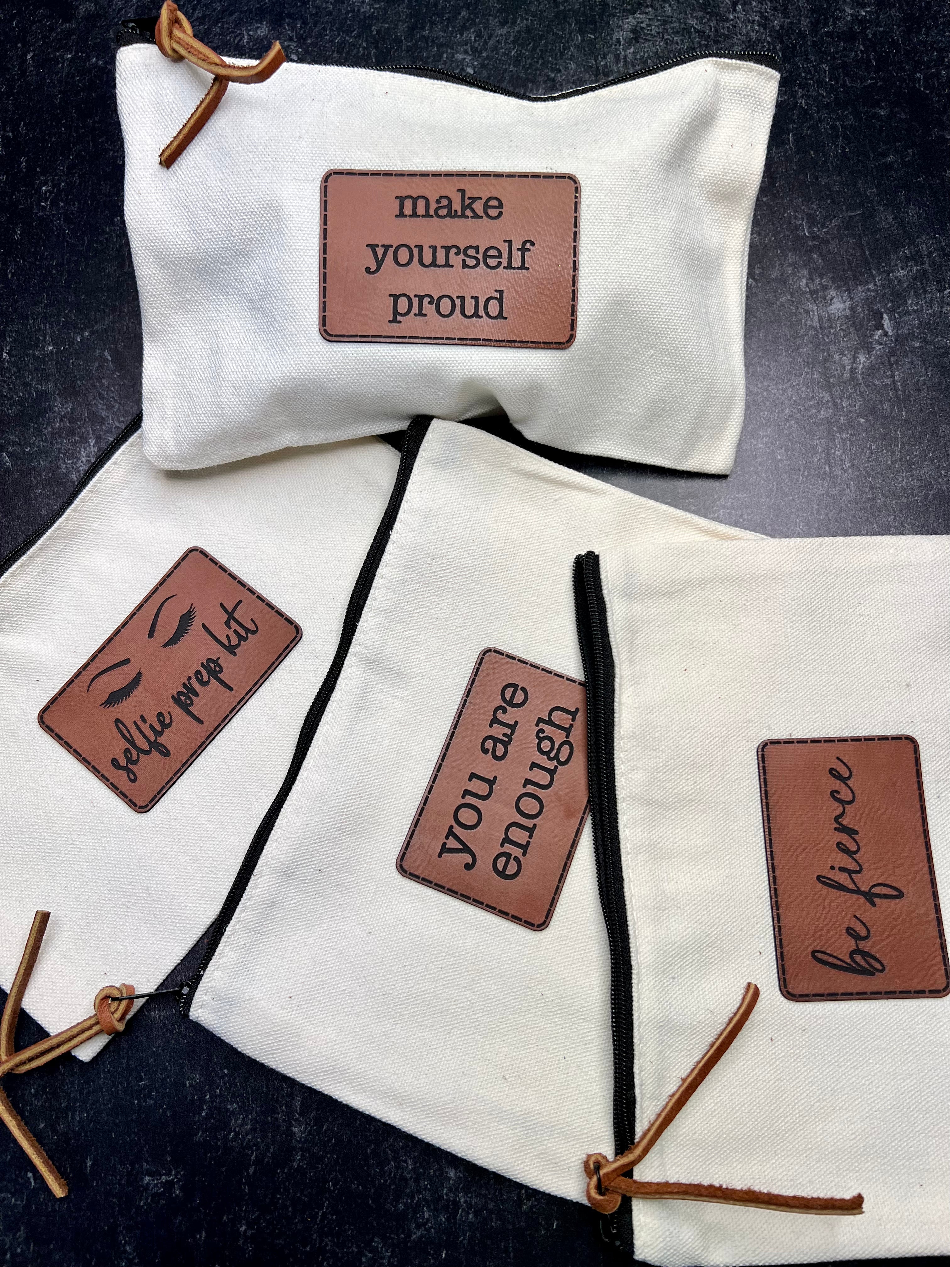 Canvas Bag with Leatherette Patch